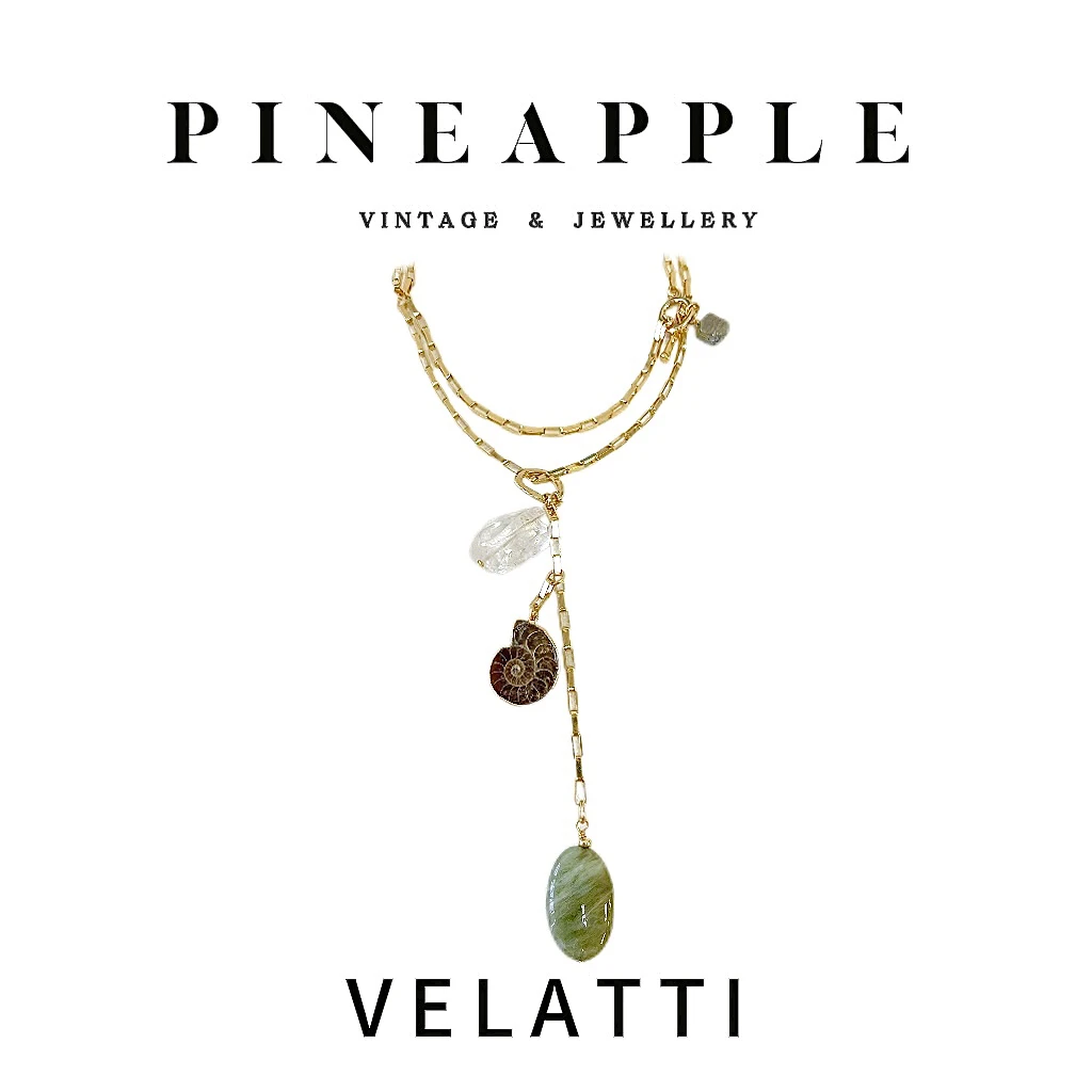 合金项链 菠萝中古Velatti项链LK7818