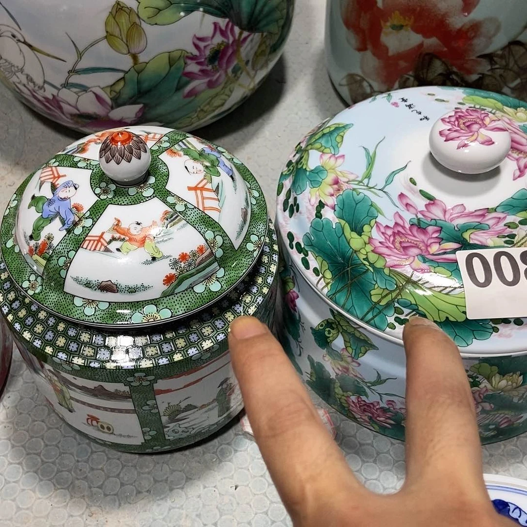 瓷片一**求景德镇陶瓷罐一起2个