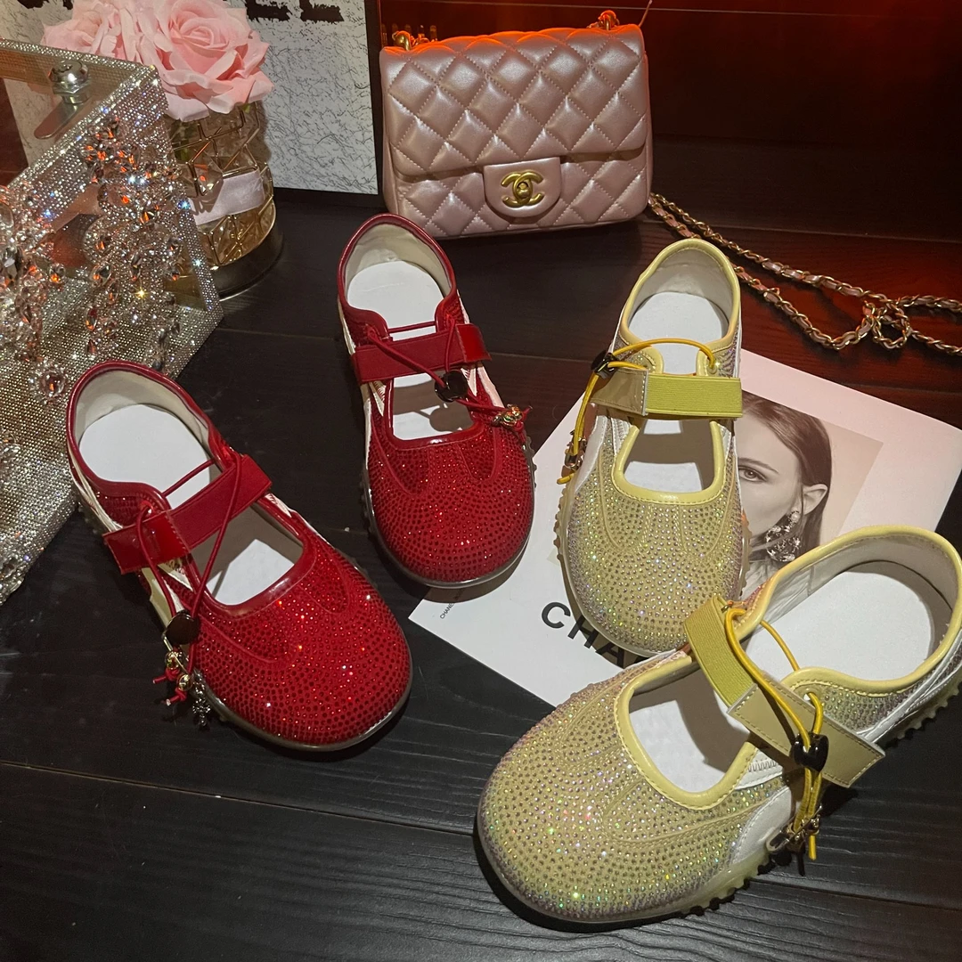 雪梨潮钻鞋+4.5CM时尚复古玛丽珍满钻轻奢运动鞋德训鞋