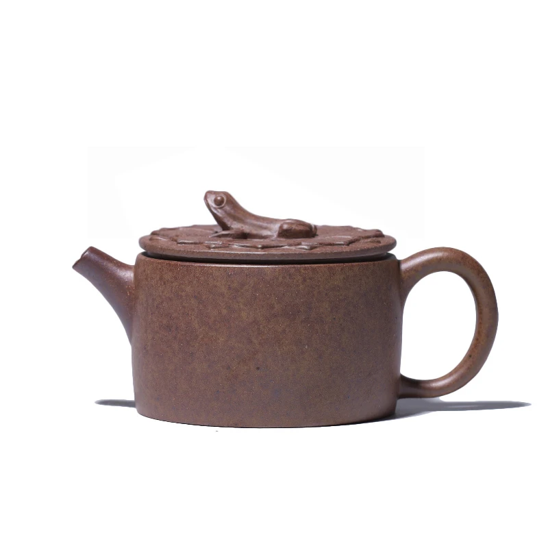 大吉羊柴烧 宜兴紫砂壶茶壶 原矿本山绿泥蛙趣130ml