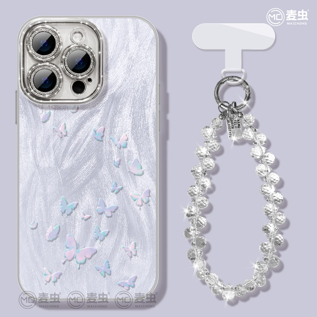 蝴蝶适用于Mate70华为苹果16promax手机壳iPhone15高级小米