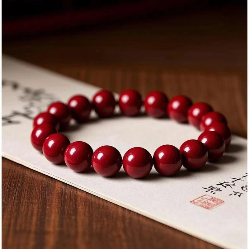 含辰砂工艺品A303 朱砂手串 （无礼盒）