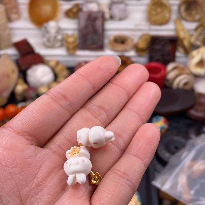 驼骨其他鹿角雕刻一对