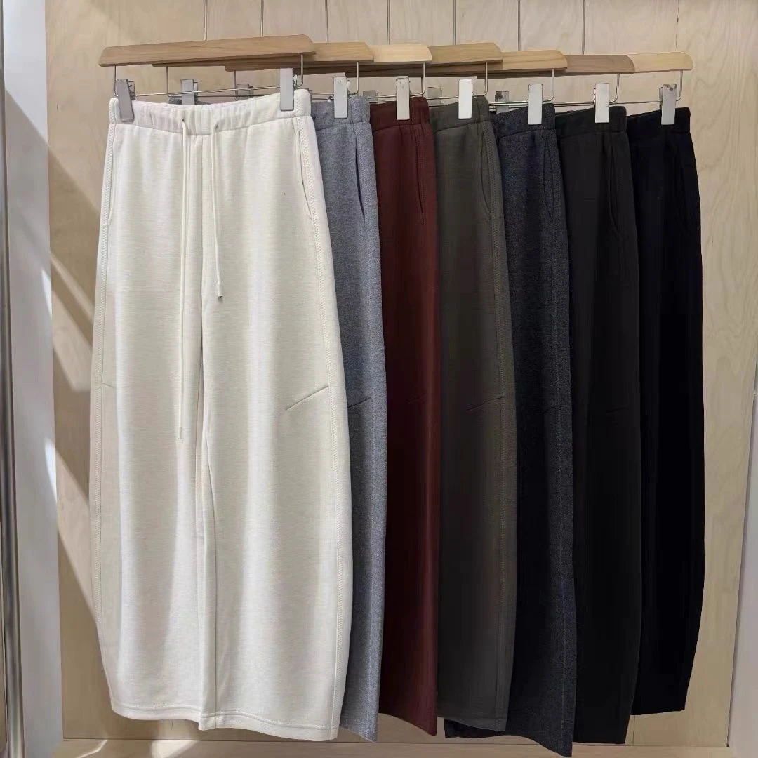 2025年新款欧货时尚百搭网红香蕉裤加厚桑蚕丝羊绒裤