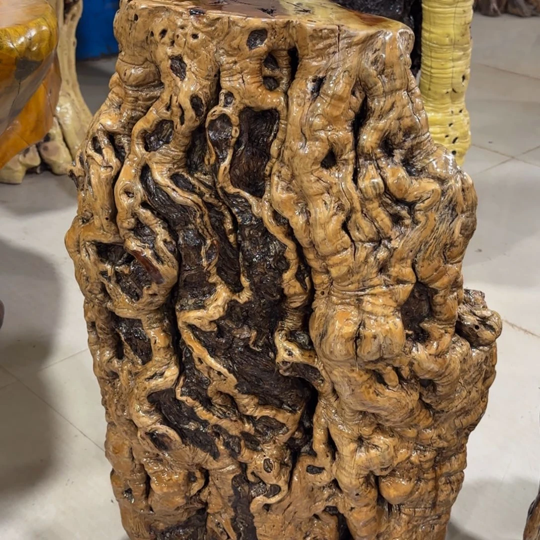 清***流龙纹鸡心枣木手工艺品