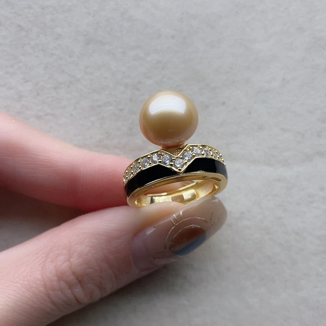 海水珍珠戒指62银S925镶嵌