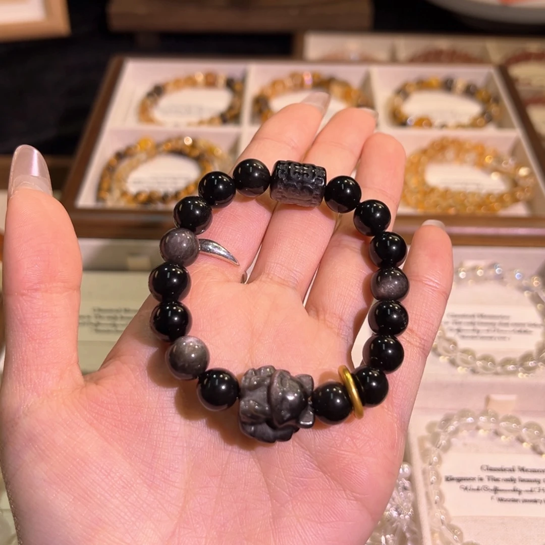 水晶手链未镶嵌银耀石