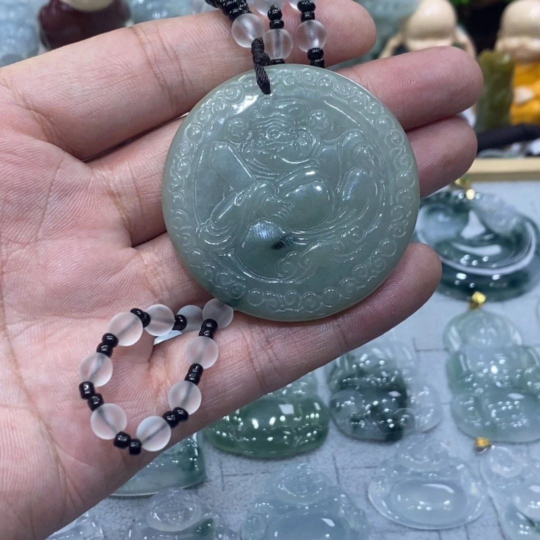 翡翠未镶嵌吊坠(不含链)财神