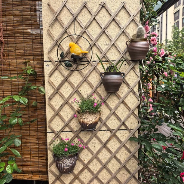 花园园艺壁挂陶瓷欧式垂吊半壁悬挂式花盆