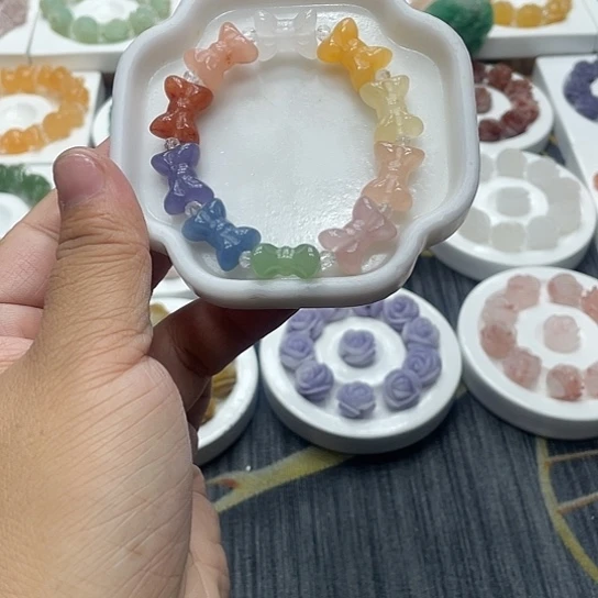 石英质玉（非洲翠）合金手串