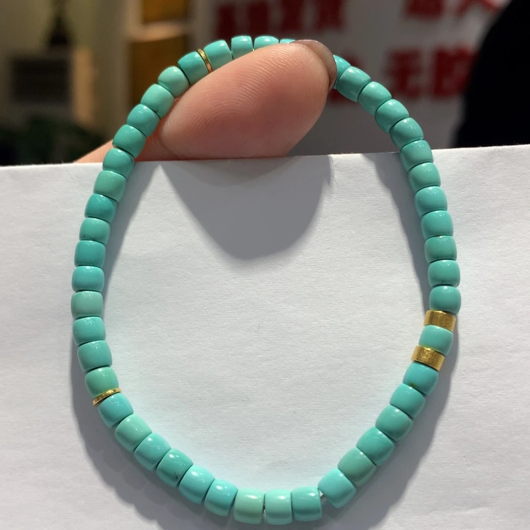 18K金镶嵌绿松石单圈