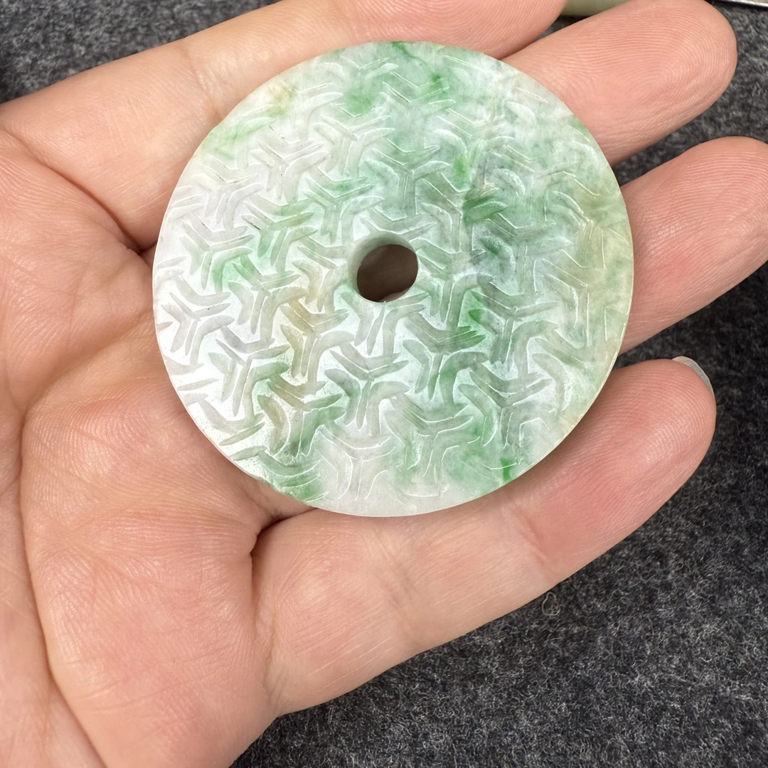 老翡翠小玉璧，喜欢的来！