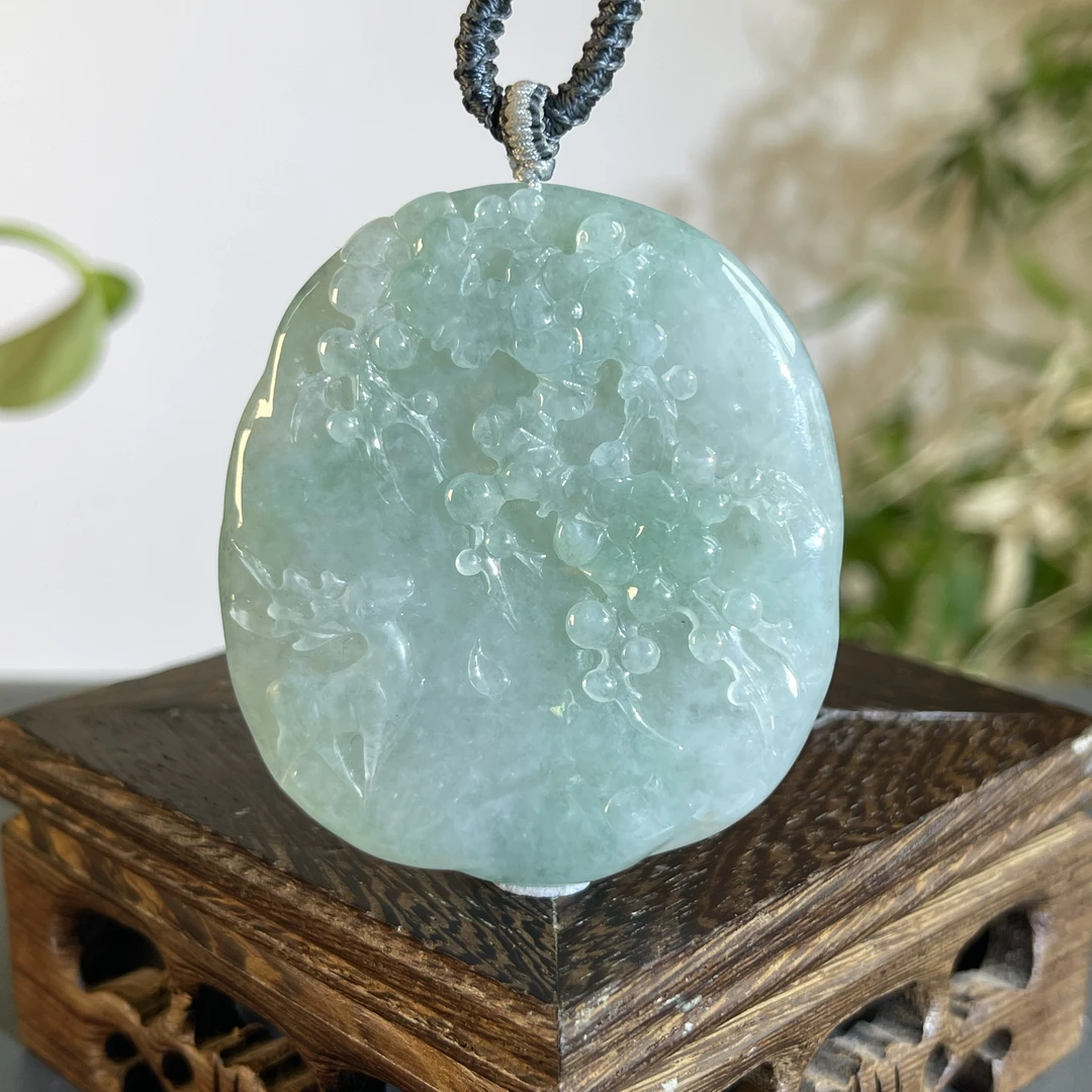 JCB20-58   天然缅甸A货翡翠   一鹿有你