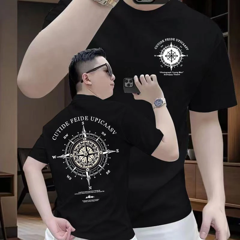 2025新款爆款半袖休闲棉男士短袖t恤夏季纯棉体恤美式百搭上衣T