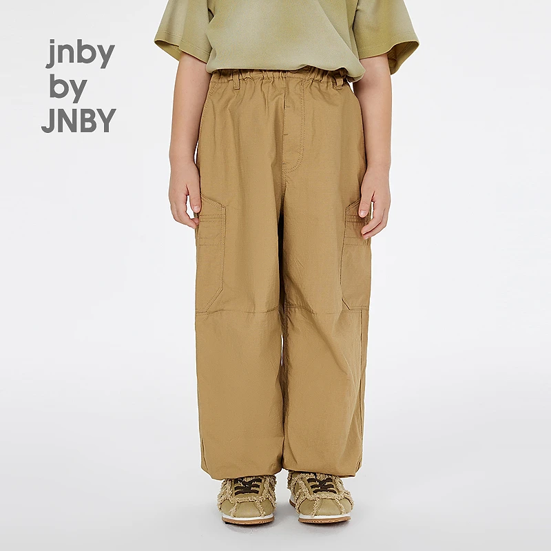 新款江南布衣童装宽松纯色直筒裤25春男女童1P2E10600