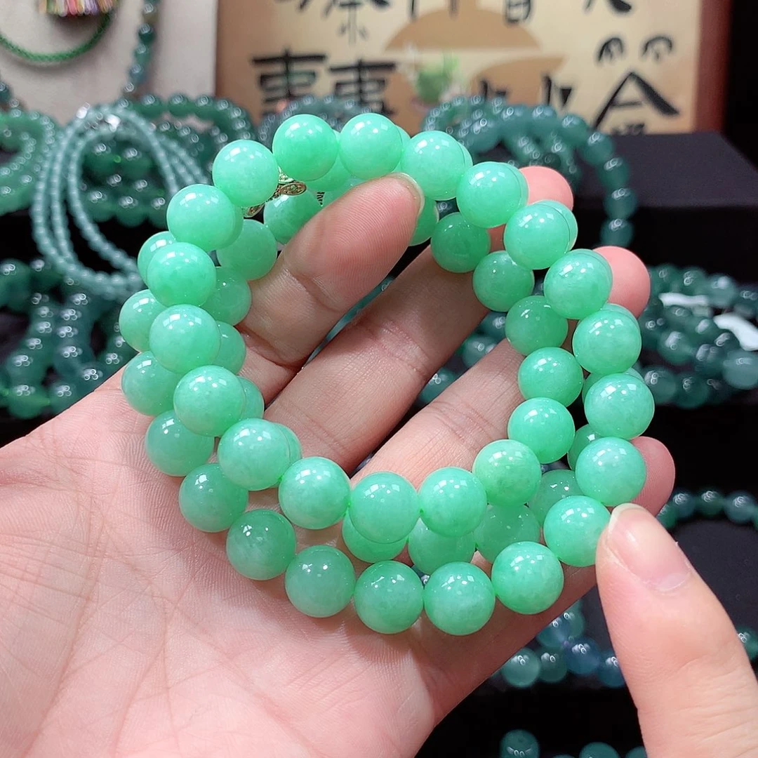 神***姐翡翠未镶嵌手链卡11