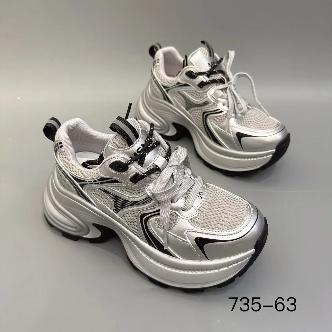 玛莎玛索春季新款735-63松糕厚底时尚百搭休闲双网老爹鞋舒适女鞋