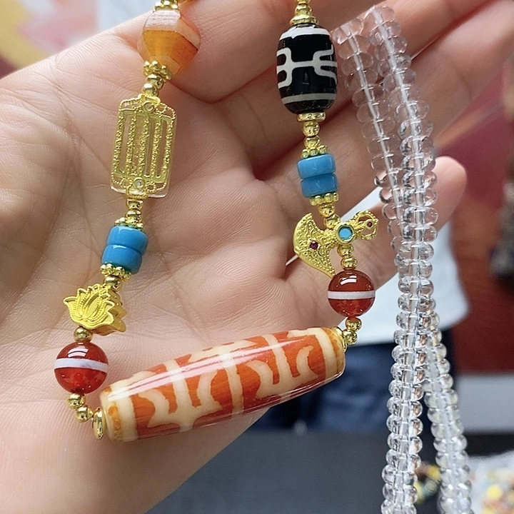 玛瑙/玉髓颈饰合金