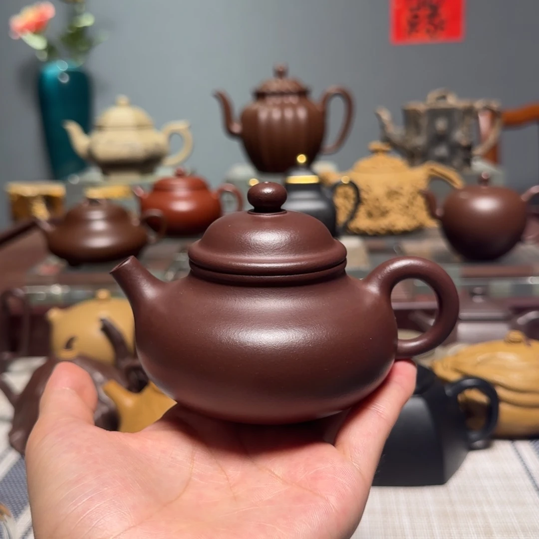 茶壶紫砂容天壶老紫泥 200cc