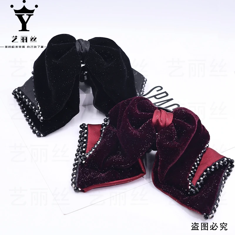 艺丽丝 巴黎王妃  [千金] 细闪双层面料双珠款4cm马尾夹 YL768