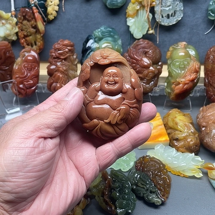 蛇纹石玉未镶嵌手把件