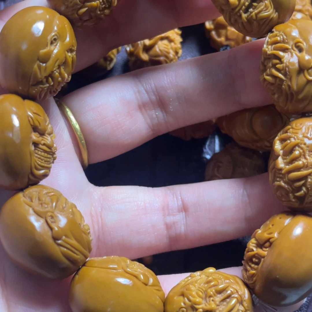 橄榄核手串/手链浮雕恶僧