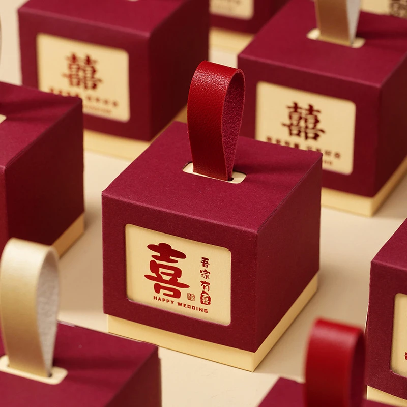 简约风结婚喜糖盒子2025小众高级伴手礼回礼实用婚礼包装