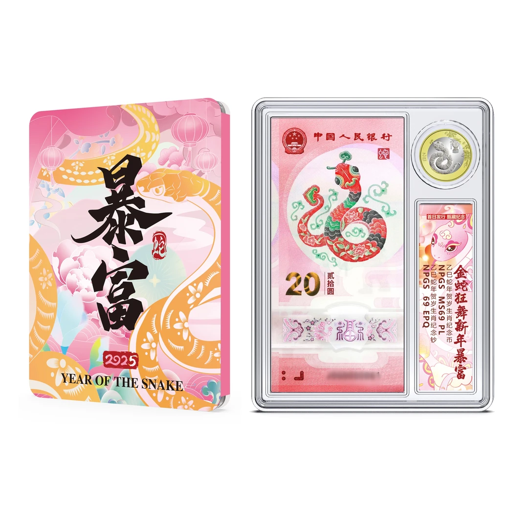 2025年蛇年纪念钞+纪念币(1钞1币)-评级(不挑号)
