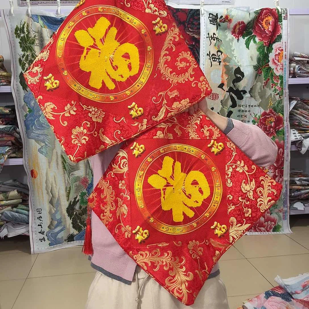 棉十字绣成品出售