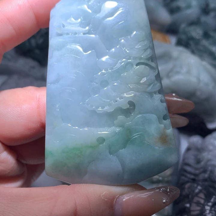 翡翠未镶嵌颈饰保真天然A货翡翠