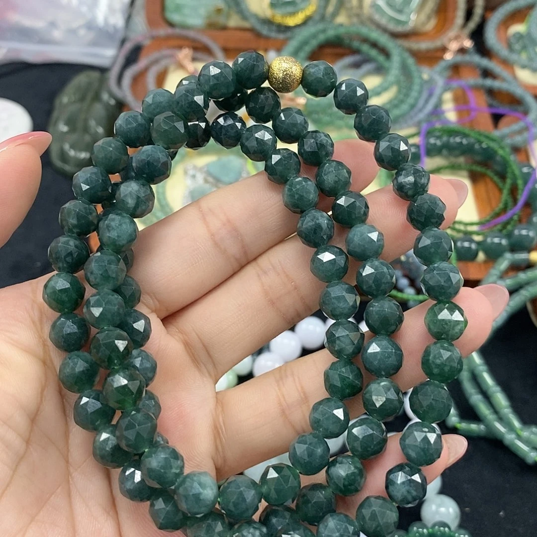 翡翠未镶嵌颈饰翡翠珠链