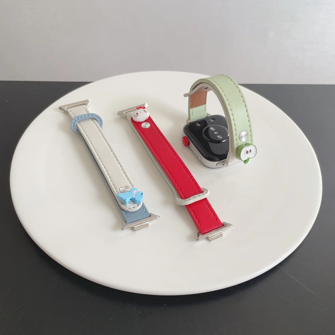 立体KT猫钉适用华为fit4表带fit4pro皮质fit3腕带华为手环10/98等