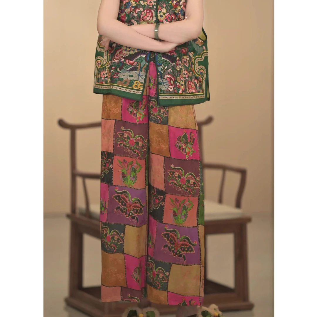 「百家裤」休闲古风复古日常中国风民族风明制藏式汉元素网红宽松