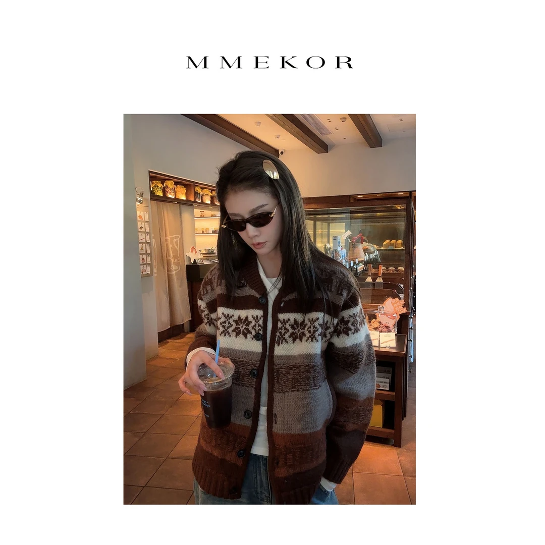 MMEKOR“墨尔本”毛衣 2025新款秋款摩登街头时髦上衣 30685