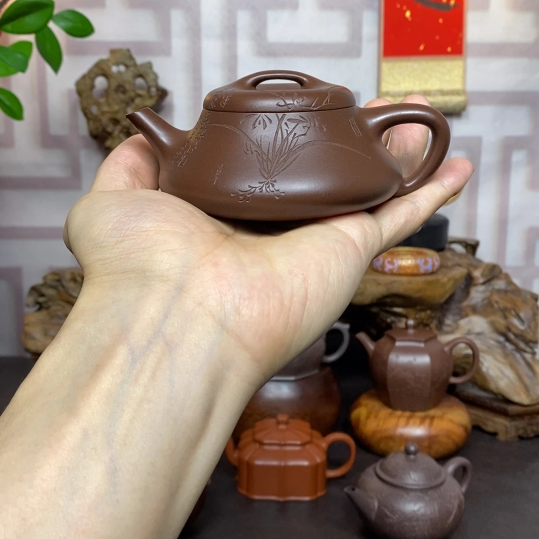 茶壶紫砂紫砂茶具老紫泥隐瓢
