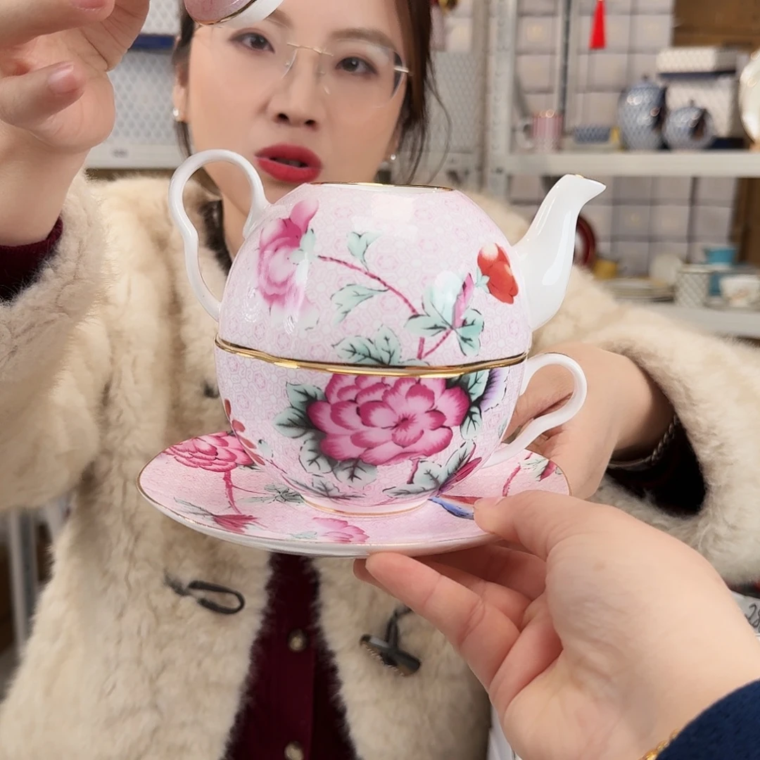 骨瓷一人壶一套高骨