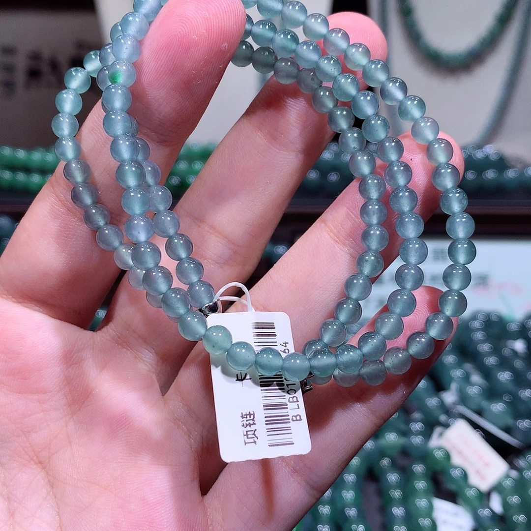 翡翠未镶嵌手链天然a货翡翠项链4.9