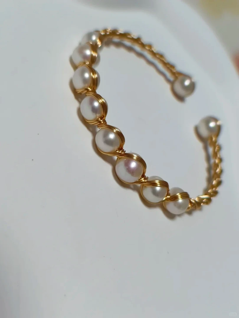 链子925银 古法绕丝手链 6-7mm 极光 微微瑕疵 时尚百搭经典时尚