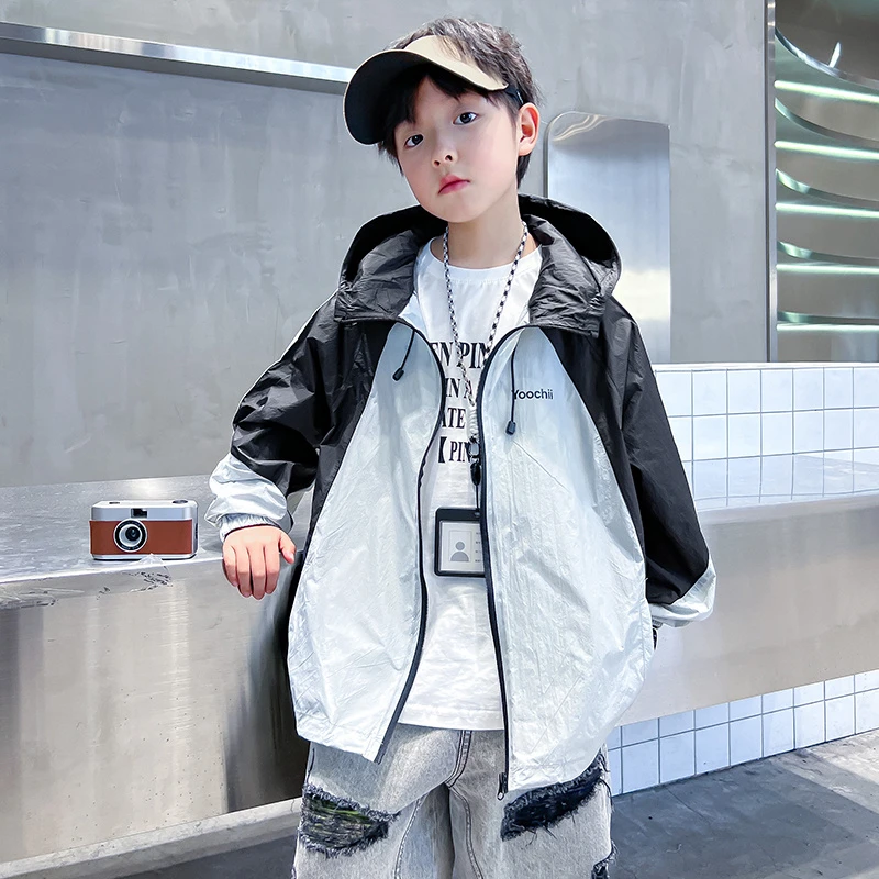 男童冰丝防晒衣夏季2025新款儿童夏装防晒服潮男孩轻薄款外套透气