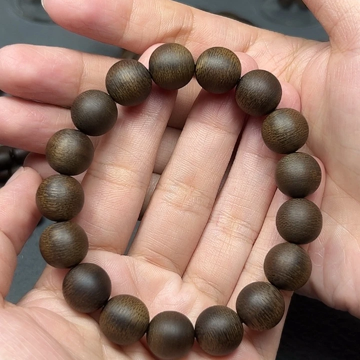 沉香手串白棋玉化1.2