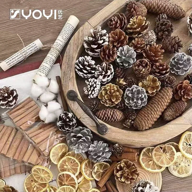优艺  松果装饰材料天然松果插枝花环配饰合集鲜花花束DIY
