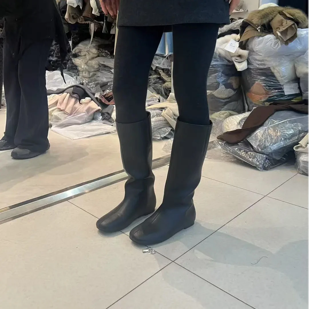 女士时装靴秋冬加绒中长款#331