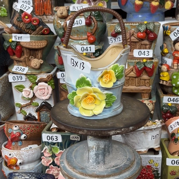 紫砂花盆粗陶材质多肉花盆