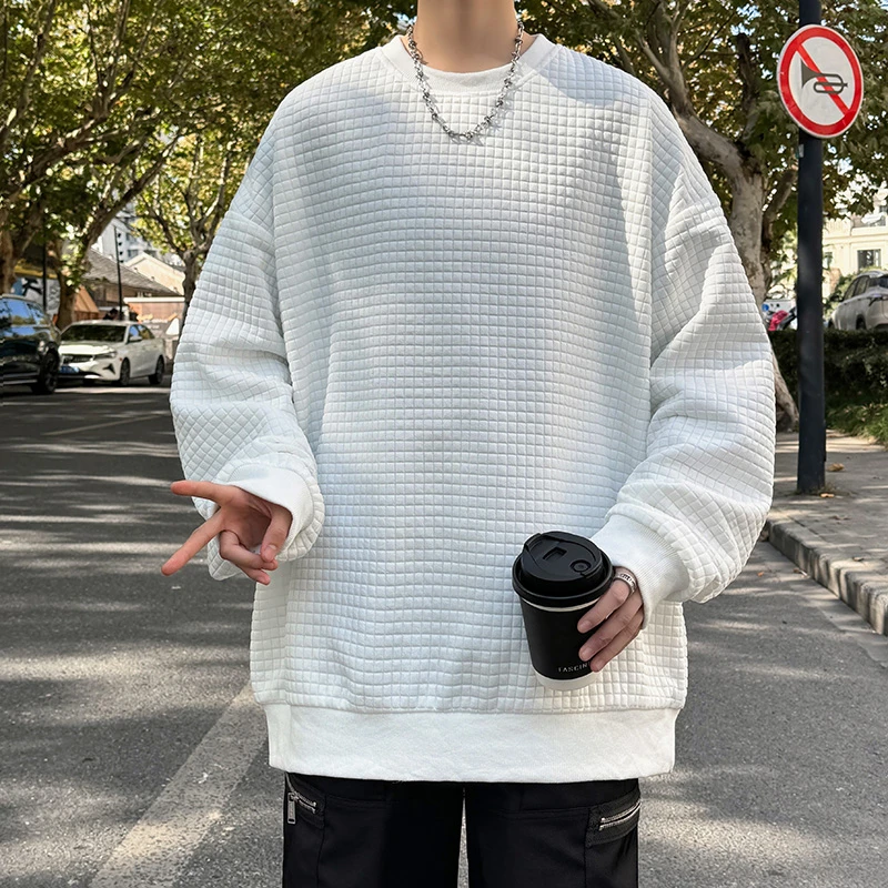 春装新款圆领卫衣男女同款大码宽松学生潮百搭长袖T恤休闲打底衫