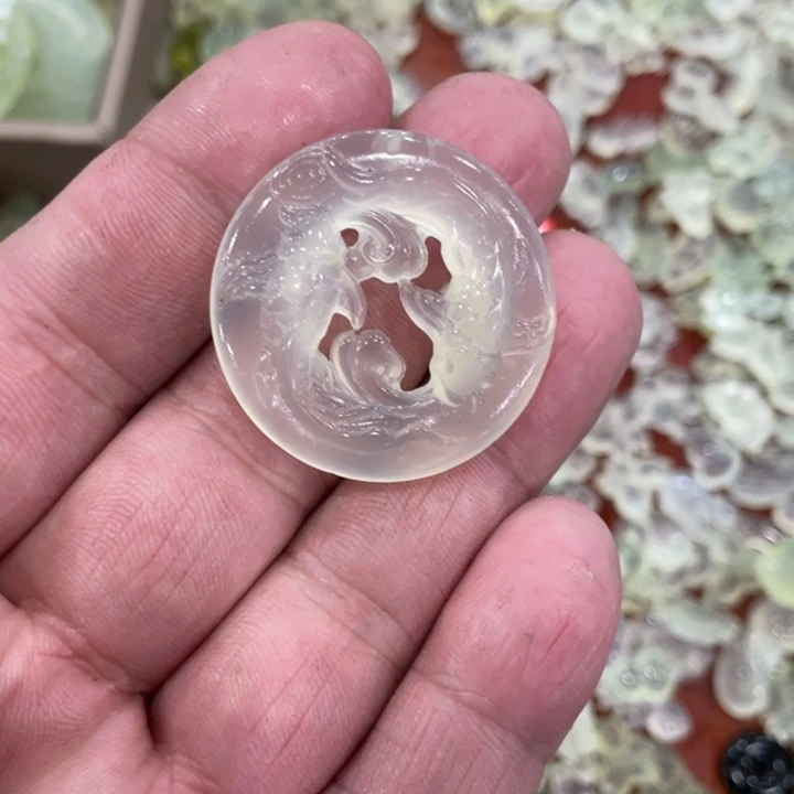 蛇纹石玉合金颈饰
