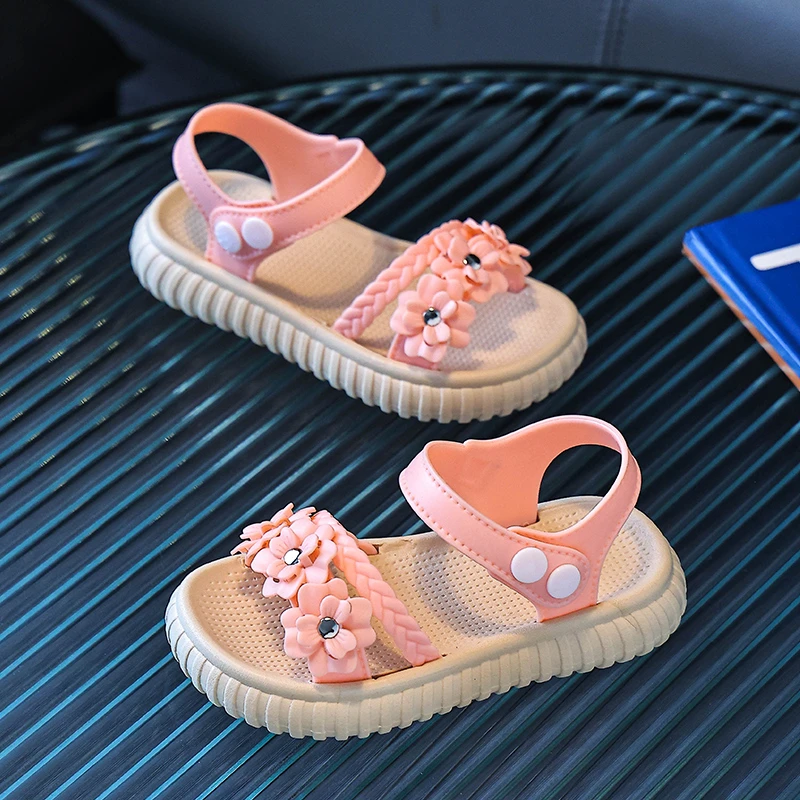 儿童凉鞋夏季防滑软底凉鞋可爱卡通公主凉鞋中大童小女孩童凉鞋