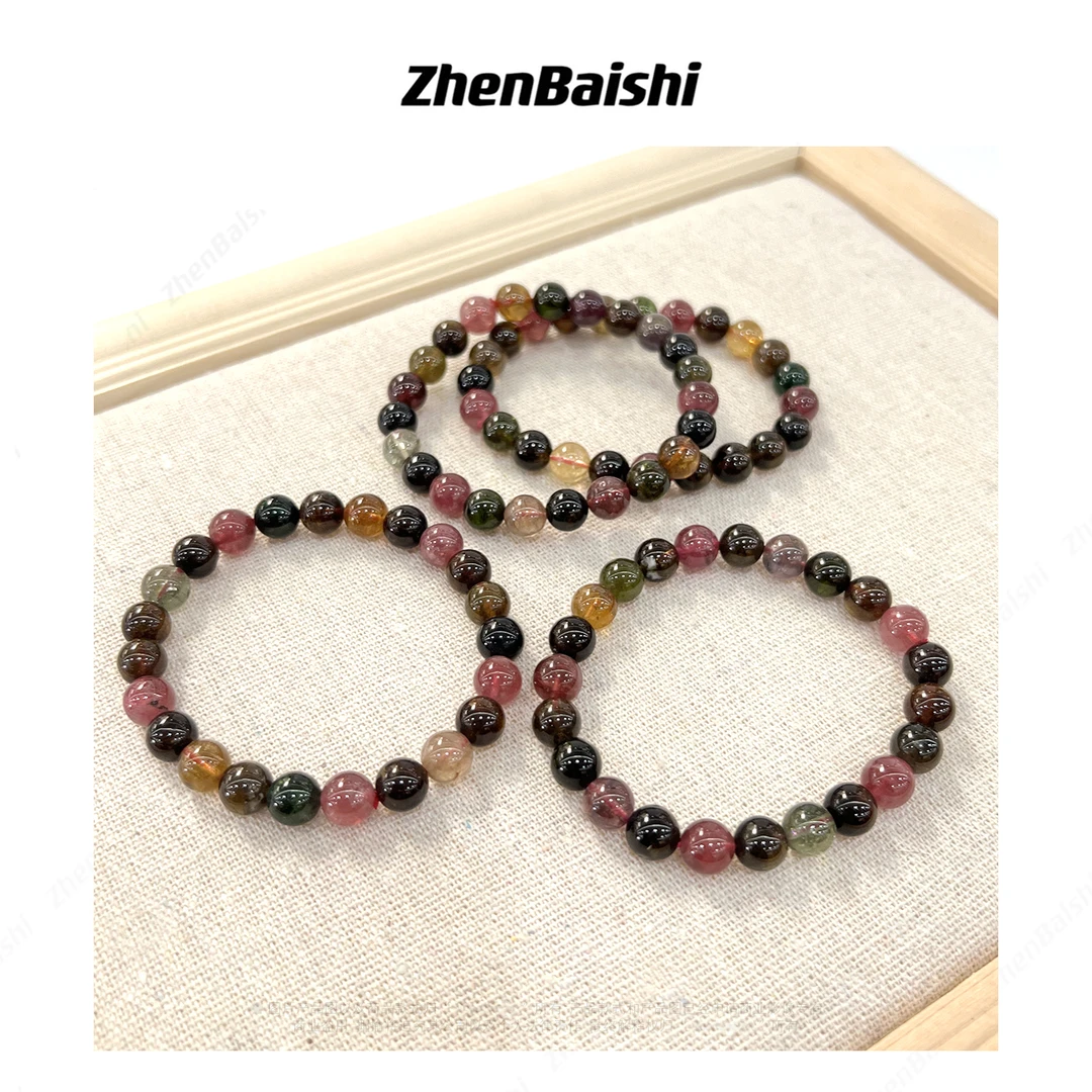 碧玺单圈素圈手串卡8-9mm【ZBS274】多样性发其一