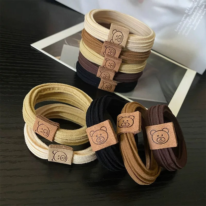 小熊发圈高弹时尚耐用【不伤发发绳】皮套皮筋女扎头头绳