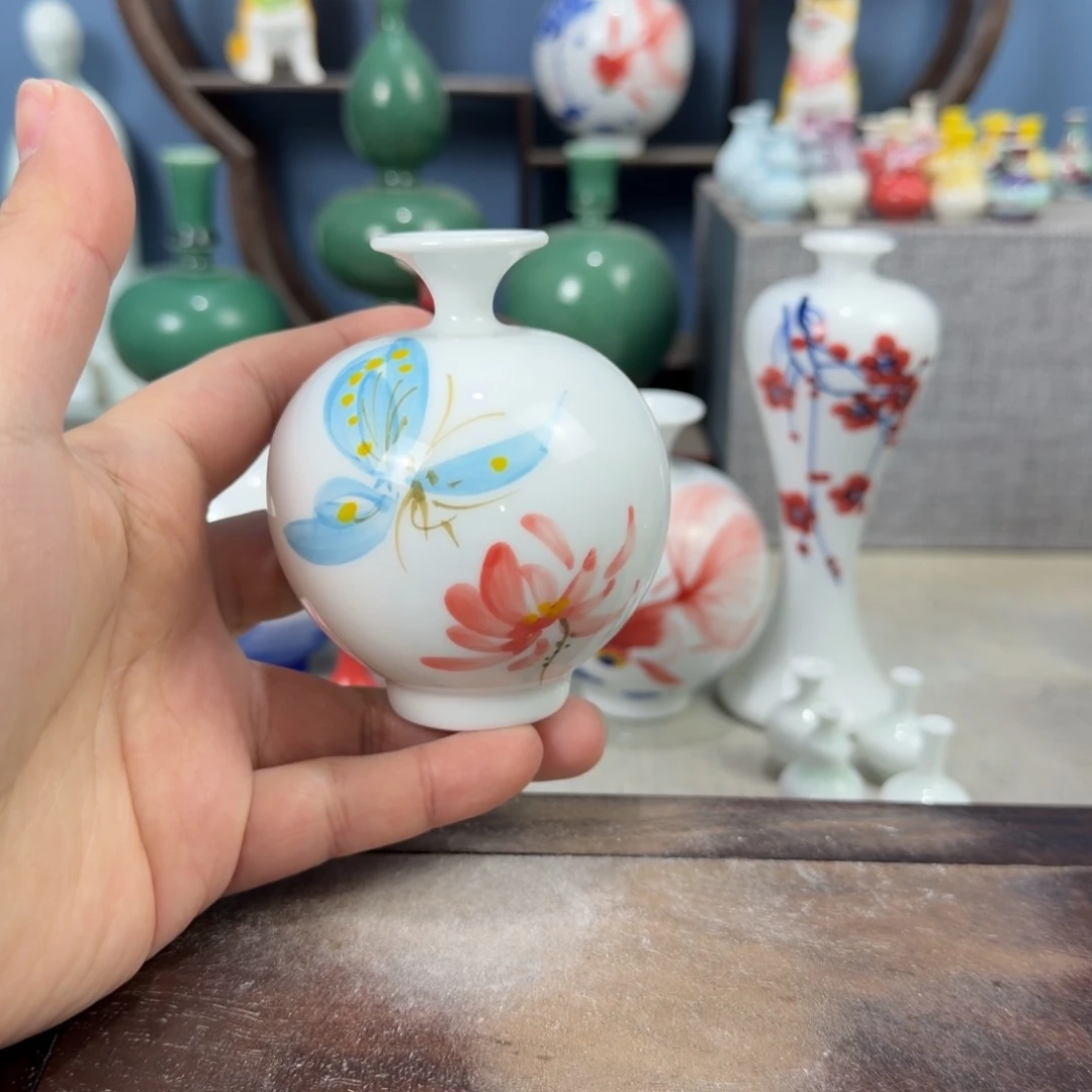 陶瓷手工小花器摆件