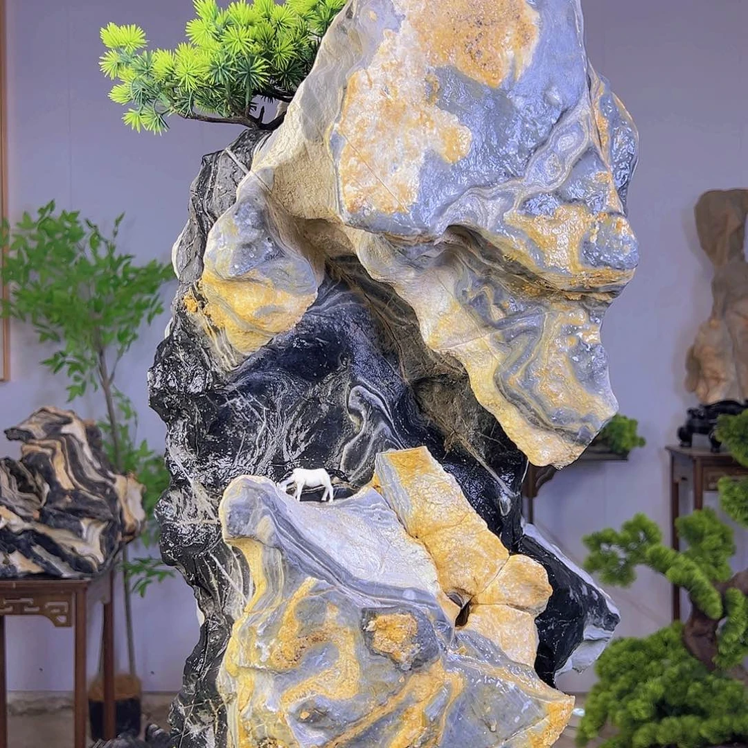 7*9灵璧石花盆高端货